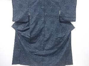 花古典柄織り出し手織り紬着物